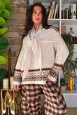 Nora Knit Shawl Oatmeal